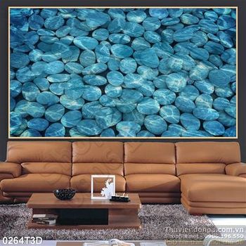 Tranh 3D đá nền gạch