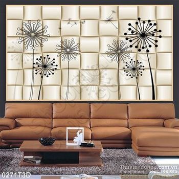 Tranh 3D bồ công anh treo tường