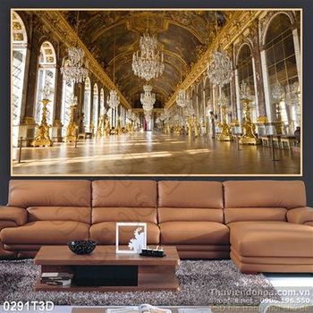 Tranh 3D kiến trúc cổ trang trí