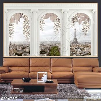 Tranh 3D Paris treo tường