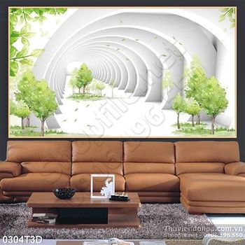 Tranh 3D cổng treo tường trang trí