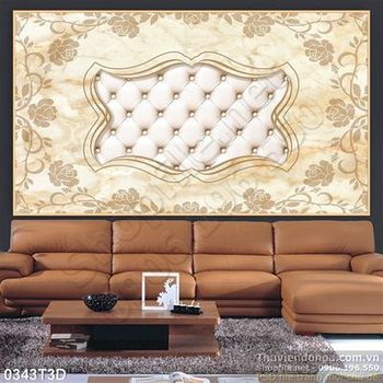 Tranh 3D hoa cổ điển trang trí