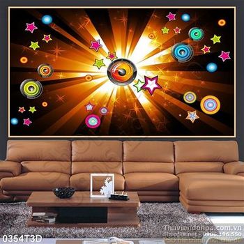 Tranh 3D ngôi sao cho bé