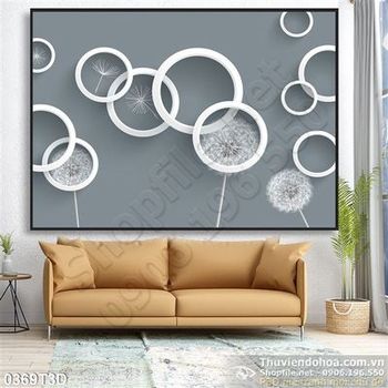 Tranh 3D bồ công anh phong cách hiện đại
