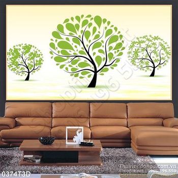 Tranh 3D cây phong cách hiện đại