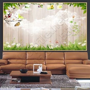 Tranh 3D hoa trang trí cổ điển