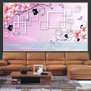 Tranh 3D hoa trang trí treo tường