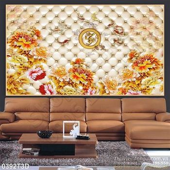 Tranh 3D nền hoa cổ điển