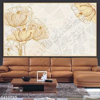 Tranh 3D tranh hoa trang trí