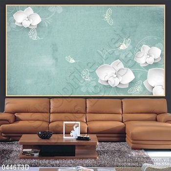 Tranh 3D hoa lan trang trí treo tường