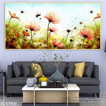 Tranh hoa in kính uv đẹp