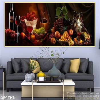 Tranh ly rượu và trái cây đẹp nhất psd