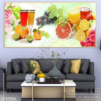 Tranh psd luy rượu và trái cây