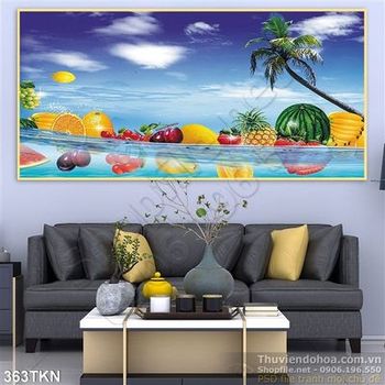 Tranh trái cây trên biển đẹp