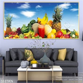 Trang rau củ quả in kính uv chất lượng