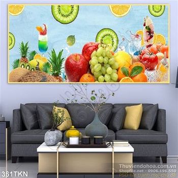 Tranh trái cây trang trí bếp