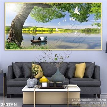 Tranh dòng sông trên biển