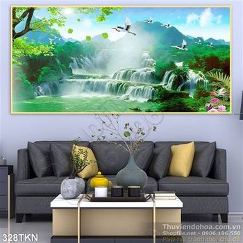 Tranh thác nước phong thủy nghệ thuật