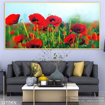 Tranh hoa Mỹ Nhân trang trí bếp