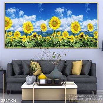 Tranh cánh đồng hoa hướng dương