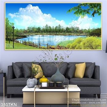 Tranh dòng sông trên công viên