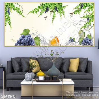 Tranh quả nho trang trí bếp