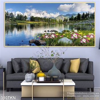 Tranh khu rừng ven sông đẹp nhất