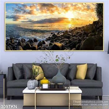 Tranh ghềnh đá biển