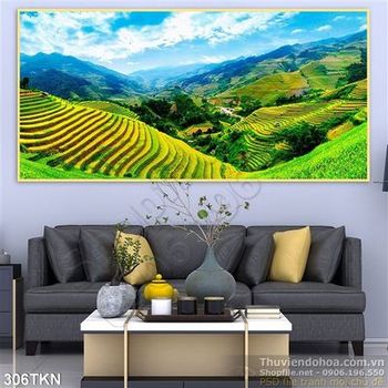 Tranh ruộng bậc thang Tây Bắc