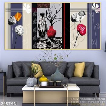 Tranh hoa nghệ thuật dán tường