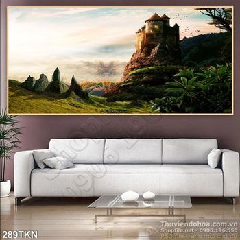 Tranh tòa lâu đài trang trí tường đẹp