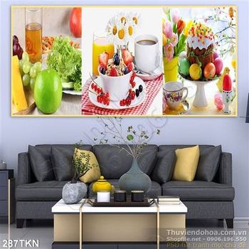 Tranh nước trái cây trang trí phòng bếp