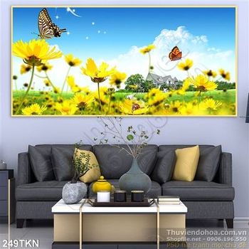 Tranh hồ điệp trang trí phòng bếp