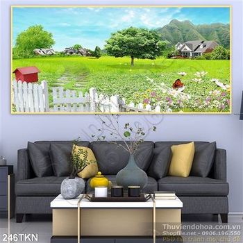 Tranh biệt thự và phong cảnh đẹp