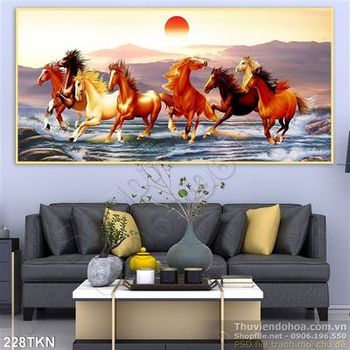 Tranh mã đáo thành công nghệ thuật treo tường đẹp