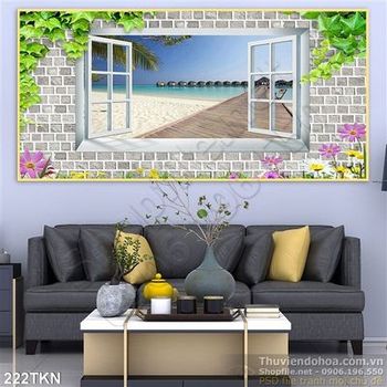 Tranh cửa sổ nhìn ra biển đẹp nhất