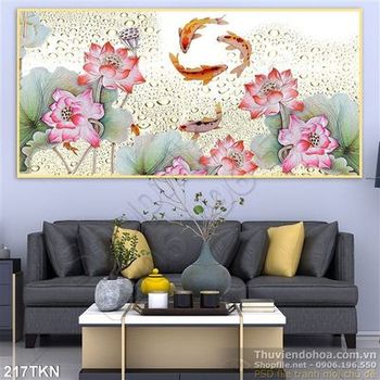 Tranh hoa Sen phong thủy