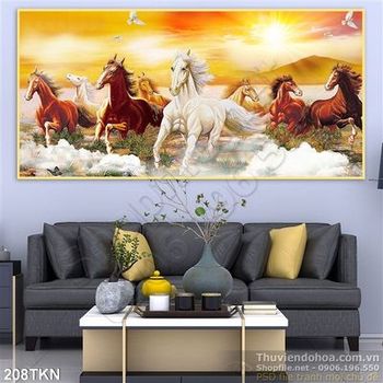 Tranh bát mã phong thủy đẹp nhất