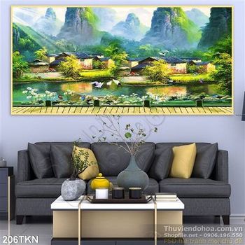 Tranh sơn thủy treo phòng khách