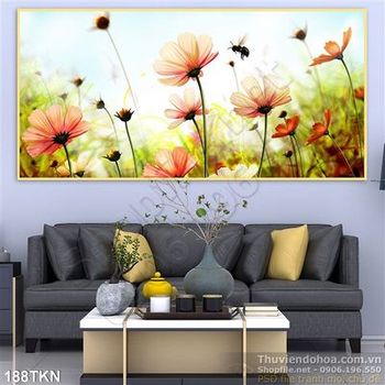 Tranh hoa hồ điệp treo tường phòng khách