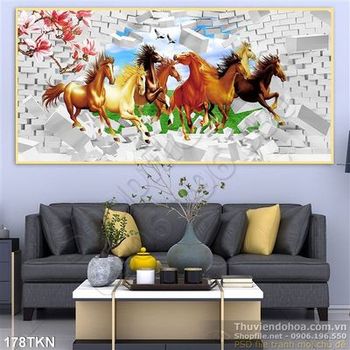 Tranh mã đáo thành công phong thủy