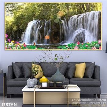 Tranh thác nước trong rừng đẹp nhất hiện nay