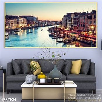 Tranh thành phố trên biển