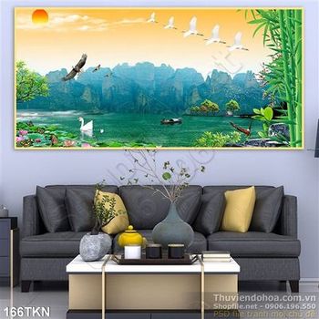 Tranh sơn thủy hữu tình đẹp nhất