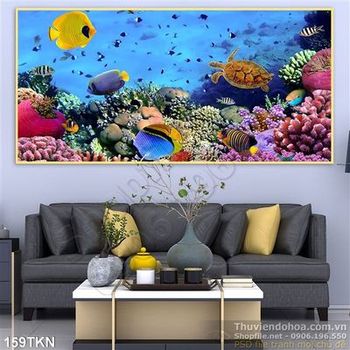 Tranh cá đại dương trang trí bếp đẹp