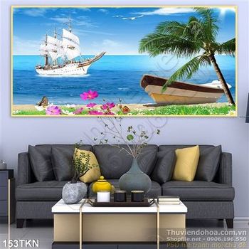 Tranh biển thuận buồm xuôi gió