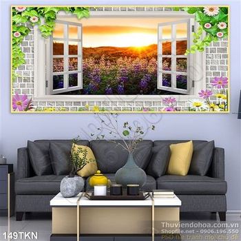 Tranh cửa sổ và hoàng hôn đẹp nhất