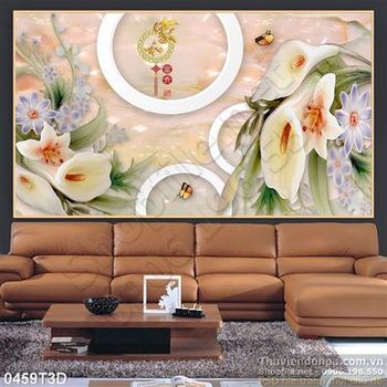 Tranh 3D hoa vân môn thư pháp cổ