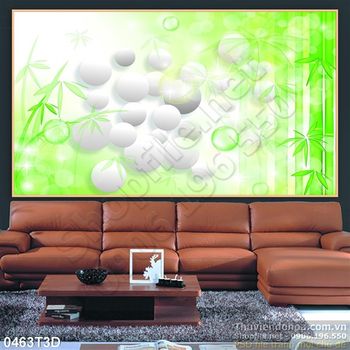 Tranh 3D trúc phong thủy