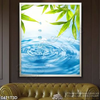Tranh 3D trúc và mặt nước